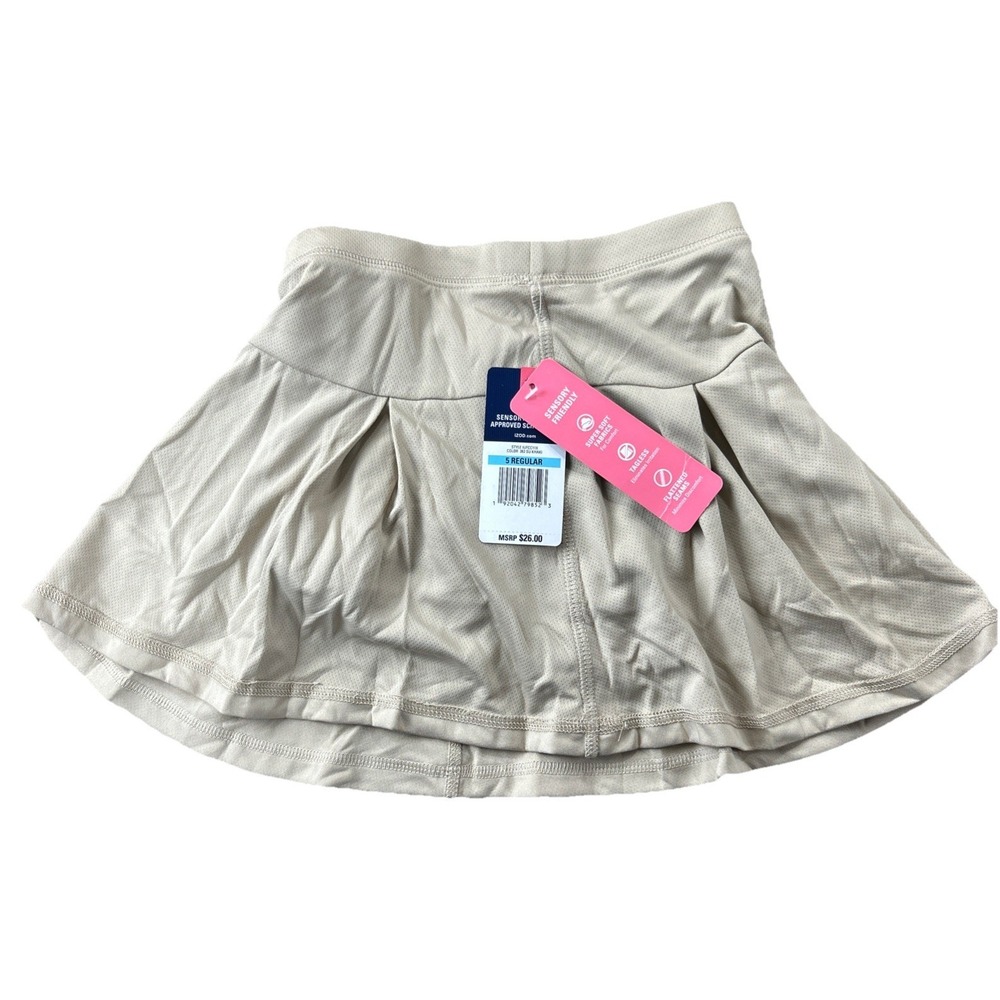 Izod Schoolwear Skirt Juniors Size 5 Regular Tan Khaki Uniform Pleated